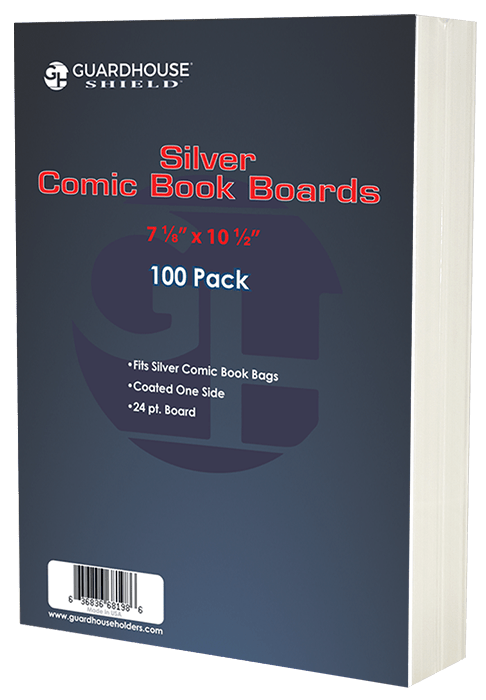 Silver Wide Comic Book Boards (7 1/8 x 10 1/2) - 100 Pack