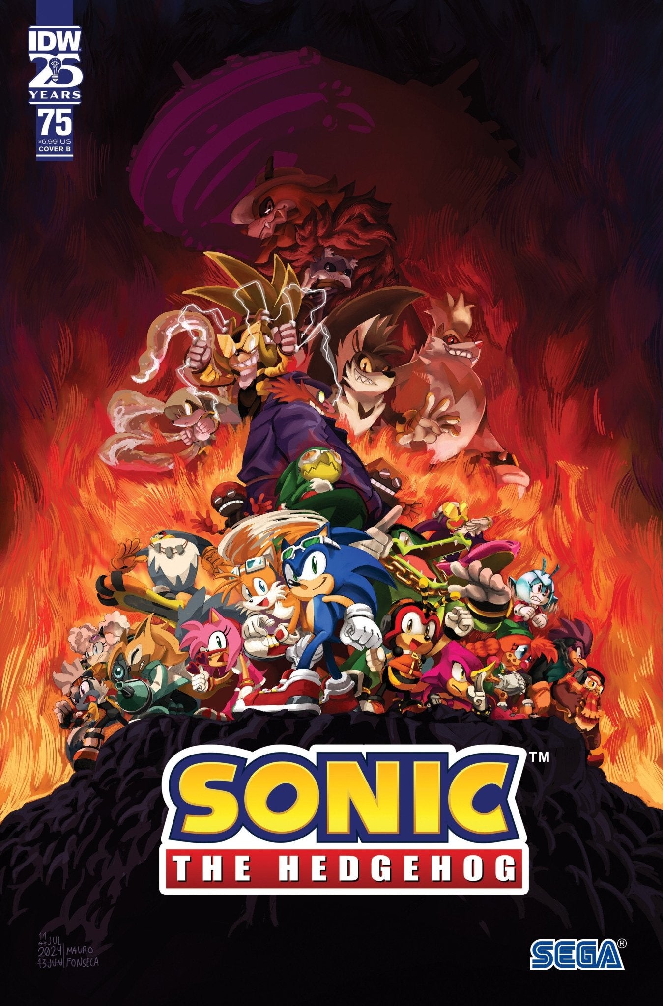 Sonic The Hedgehog 75 Variant B (Fonseca) - Cadets Toys & Comics