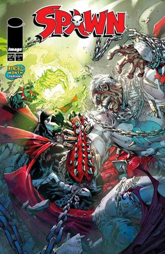Spawn 373 Cover C Brett Booth Invincible Team Up Variant - Cadets Toys & Comics