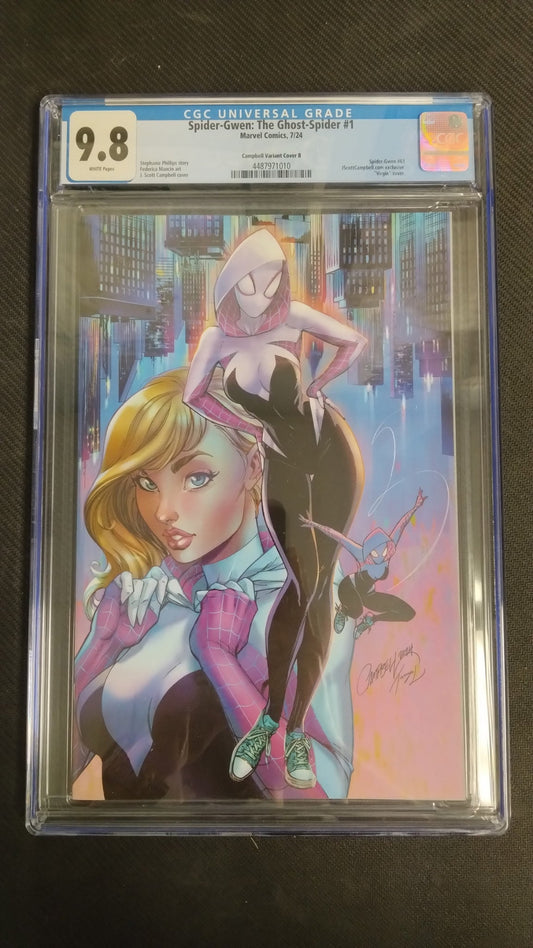 Spider - Gwen: Ghost Spider 1 J Scott Campbell Virgin Variant (CGC 9.8) - Cadets Toys & Comics