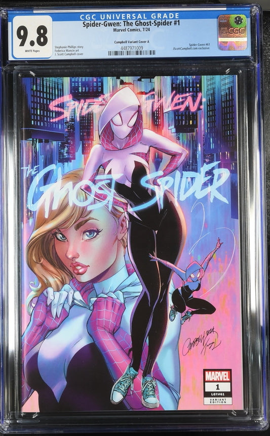 Spider - Gwen: The Ghost - Spider J Scott Campbell Cover CGC 9.8 (Copy) - Cadets Toys & Comics