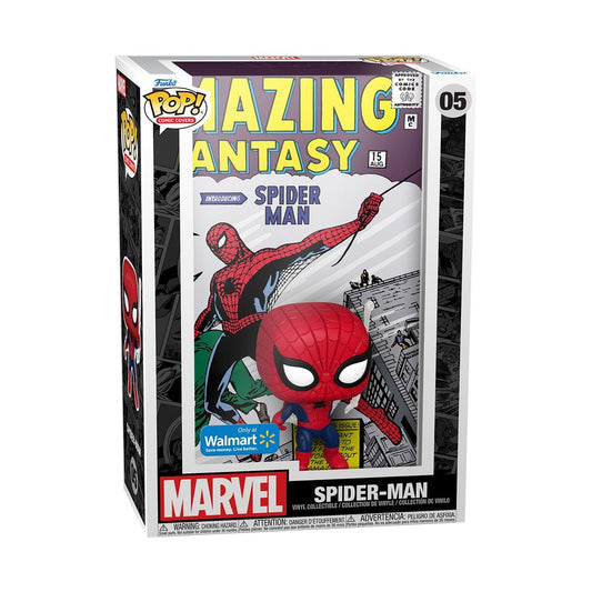 Funko POP! Marvel Comic Covers box featuring Spider-Man.