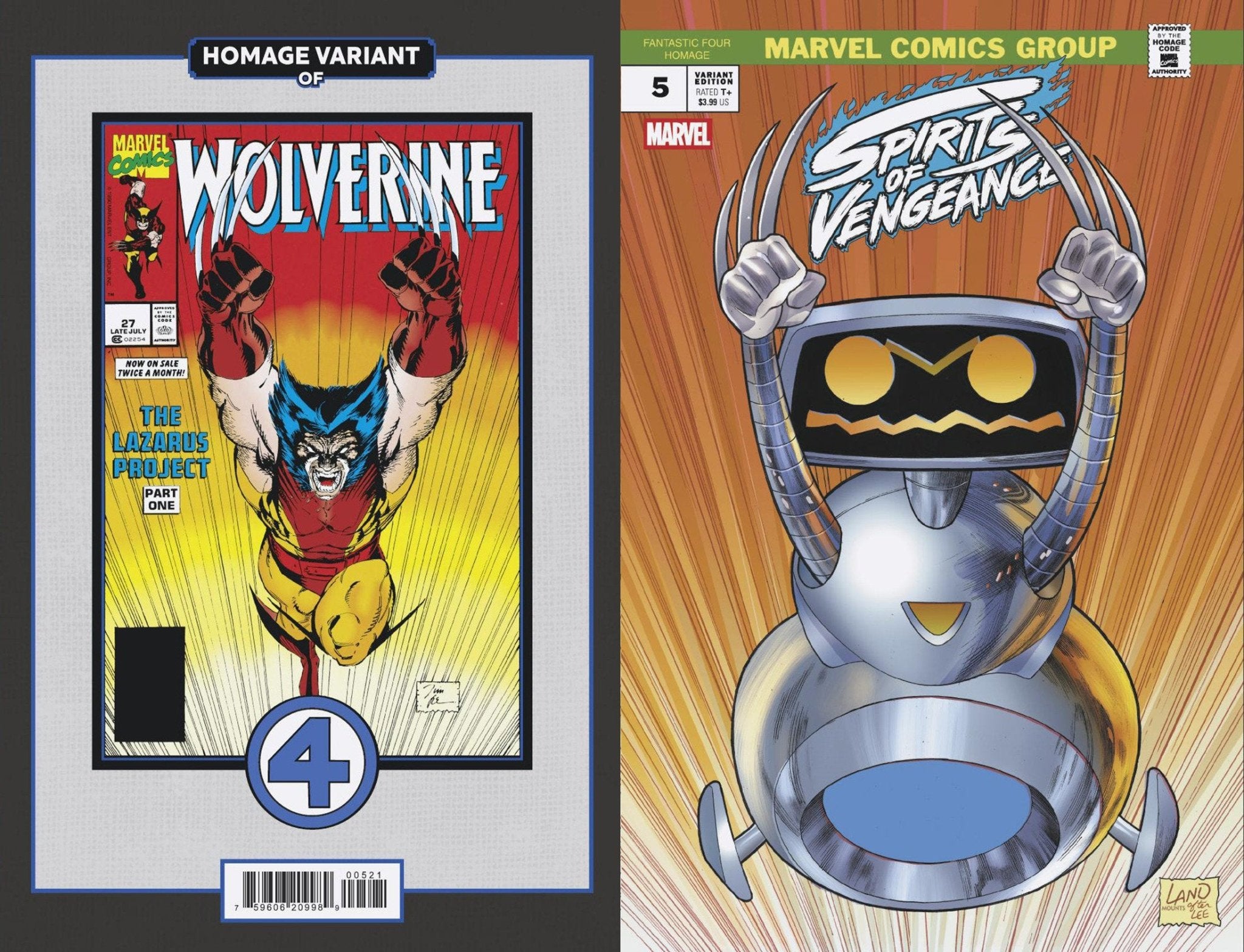 Spirits Of Vengeance 5 Greg Land Fantastic Four Homage Variant - Cadets Toys & Comics