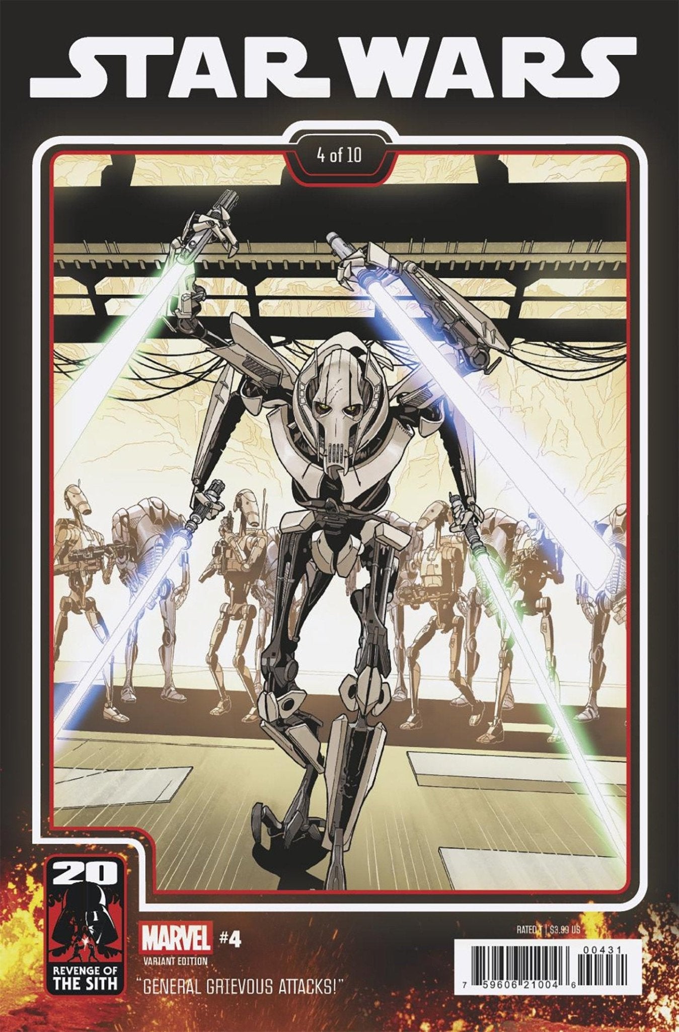 Star Wars #4 Chris Sprouse La Venganza de los Sith Variante del 20º Aniversario