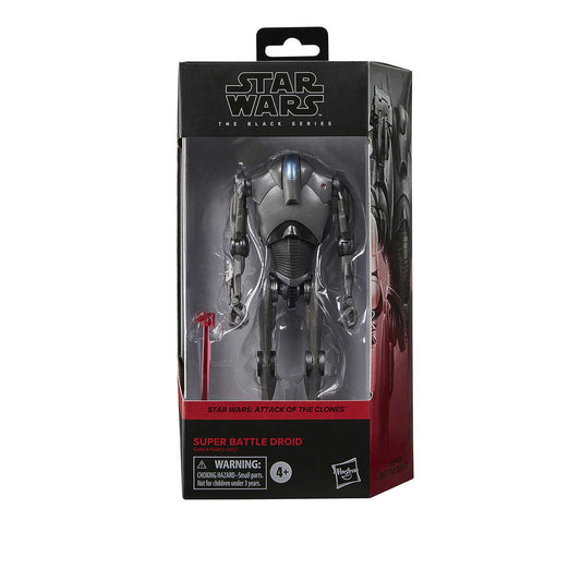 A boxed Star Wars Super Battle Droid action figure.