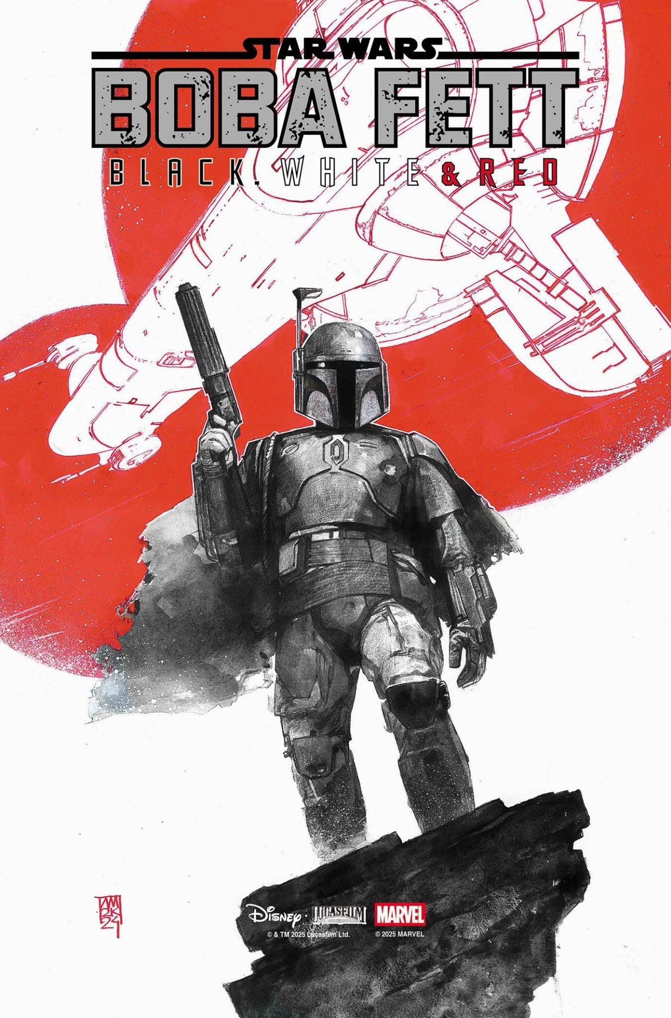 Star Wars: Boba Fett Negro, Blanco y Rojo #1