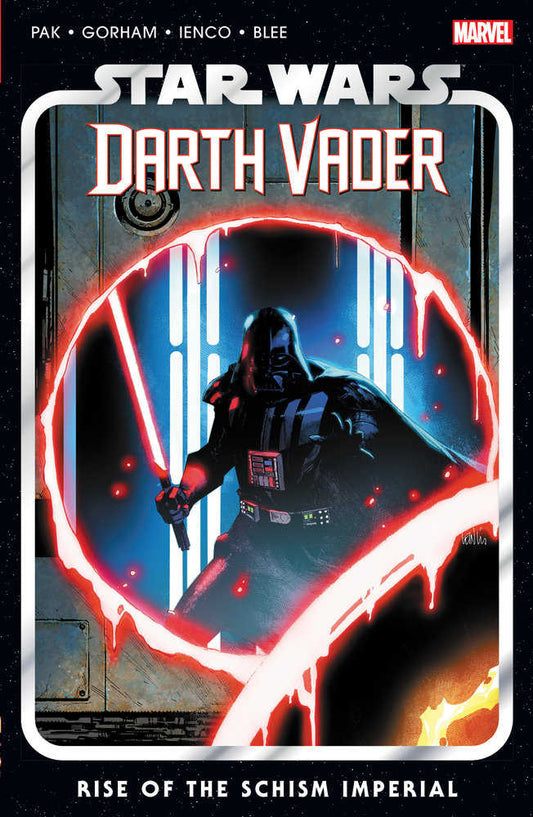 Comic book cover for Star Wars: Darth Vader, featuring Darth Vader wielding a red lightsaber.