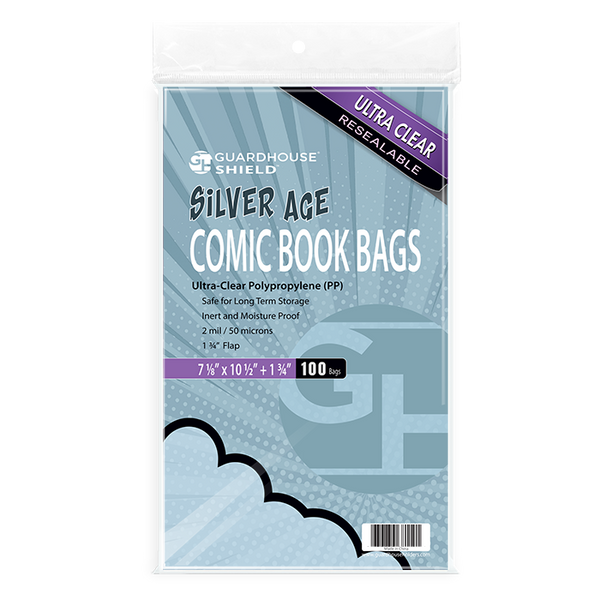 Guardhouse Shield Resealable Bag for Silver Comic Books - 7 1/8 x 10 1/2