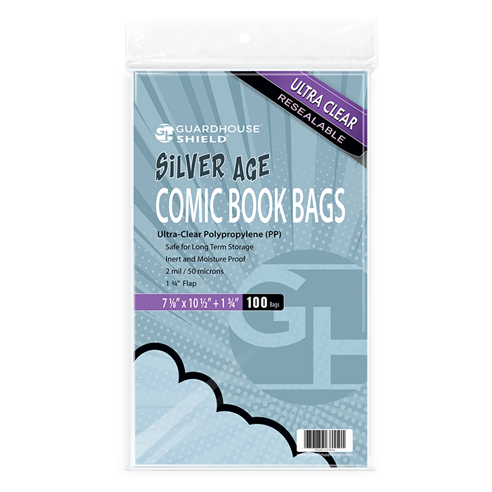 Guardhouse Shield Resealable Bag for Silver Comic Books - 7 1/8 x 10 1/2