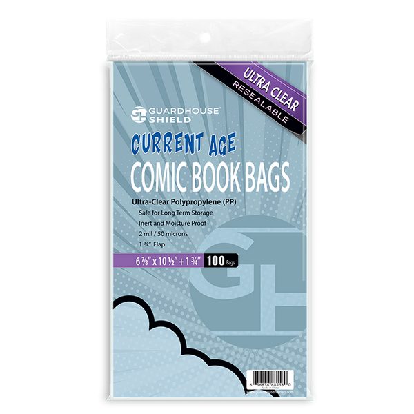 Guardhouse Shield Resealable Bag for Current Comic Books - 6 7/8 x 10 1/2