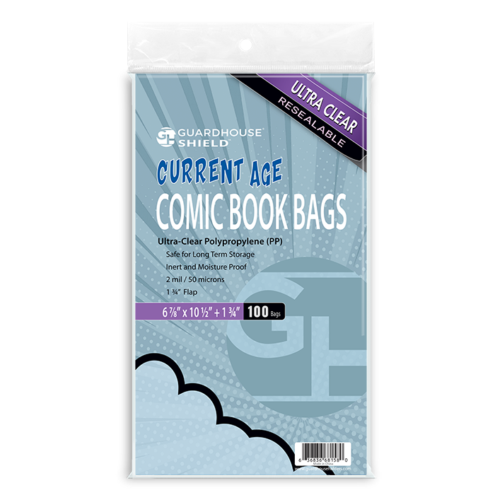 Guardhouse Shield Resealable Bag for Current Comic Books - 6 7/8 x 10 1/2