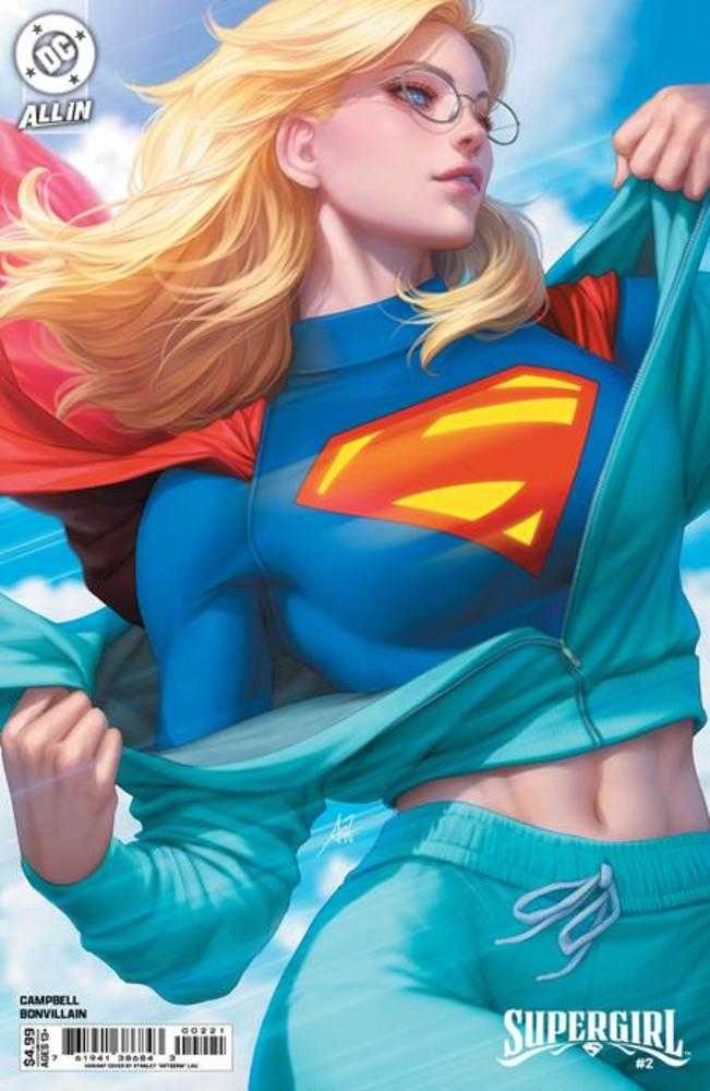 Supergirl #2 Portada B Stanley Artgerm Lau Variante en cartulina