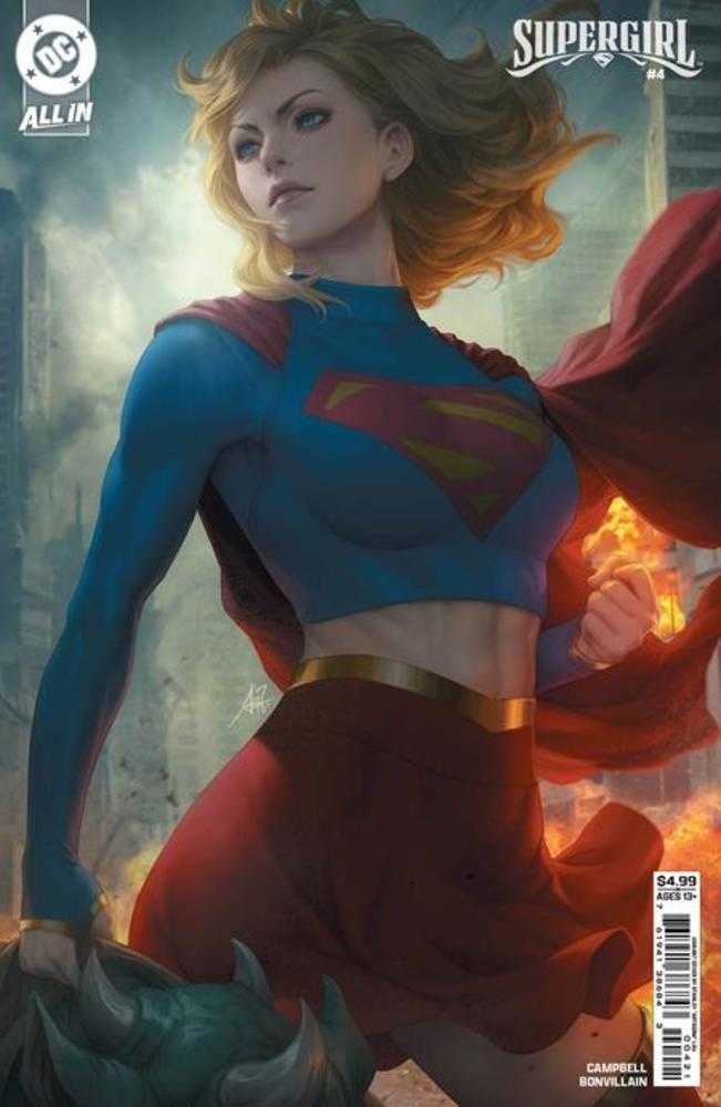 Supergirl #4 Portada B Stanley Artgerm Lau Variante en cartulina