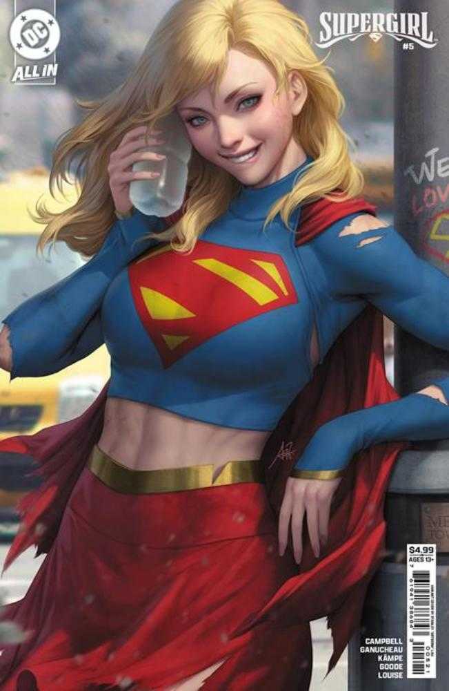 Supergirl #5 Portada B Stanley Artgerm Lau Variante en cartulina