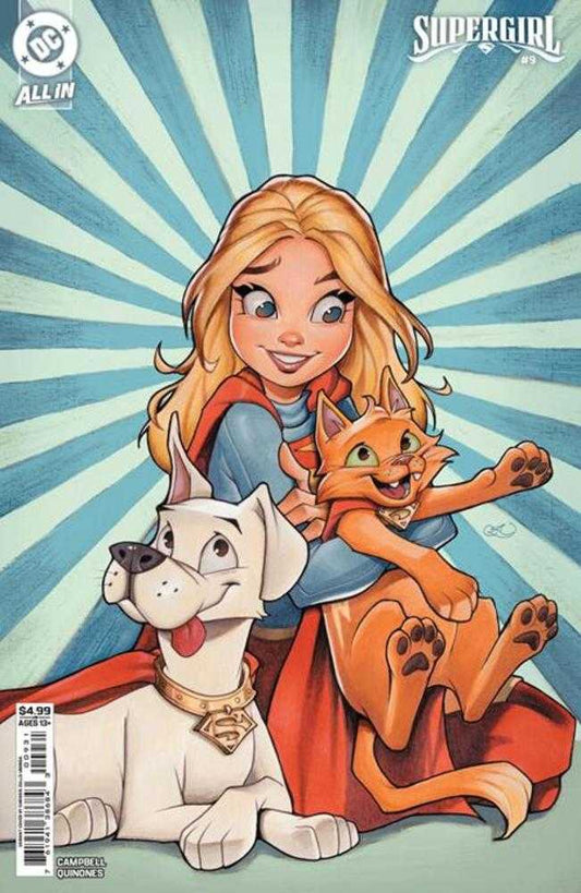 Supergirl 9 Cover B Chrissie Zullo Uminga Card Stock Variant - Cadets Toys & Comics