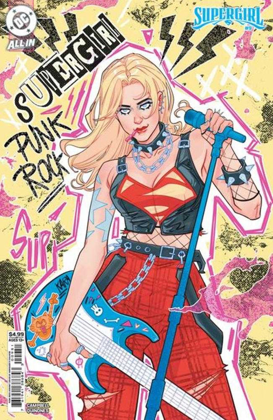 Supergirl 9 Cover F Marguerite Sauvage Punk Rock Card Stock Variant - Cadets Toys & Comics