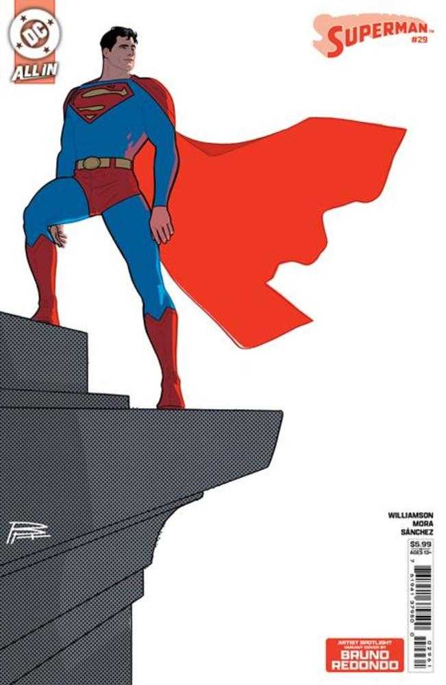 Superman #29 Portada E Bruno Redondo Artista Destacado Variante en Cartulina