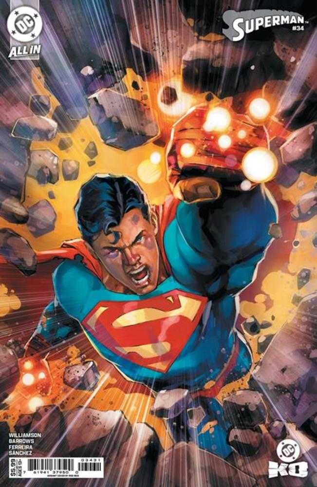Superman 34 Cover C Rod Reis Card Stock Variant (DC K.O.) - Cadets Toys & Comics