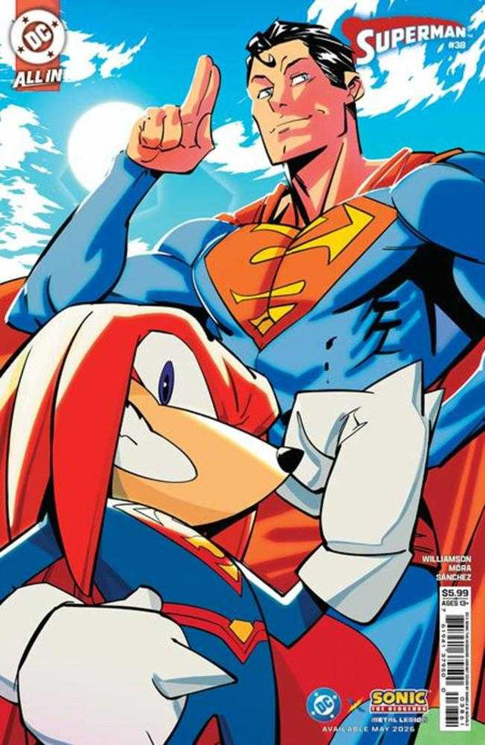 Superman 38 Cover F Daniele Di Nicuolo DC X Sonic Card Stock Variant (The Reign Of The Superboys) - Cadets Toys & Comics