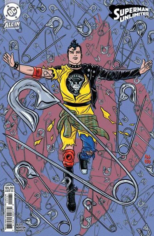 Superman Unlimited 9 Cover F Michael Allred Punk Rock Card Stock Variant - Cadets Toys & Comics