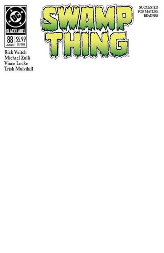 Swamp Thing 1989 1 (Of 4) Cover C Blank Card Stock Variant (Mature) - Cadets Toys & Comics