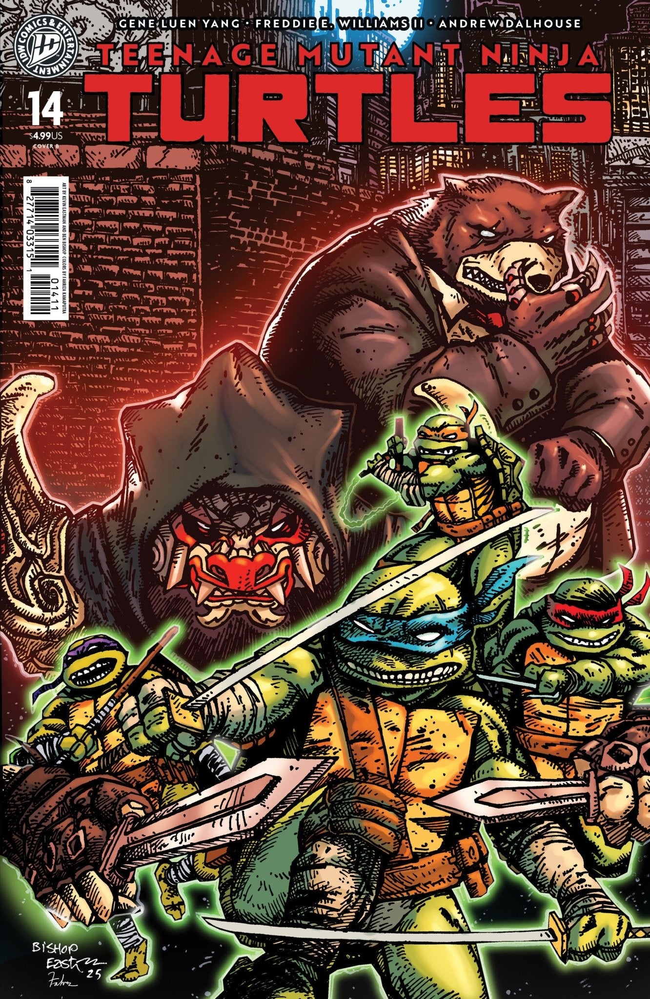 Teenage Mutant Ninja Turtles 14 Variant B (Eastman & Bishop) - Cadets Toys & Comics