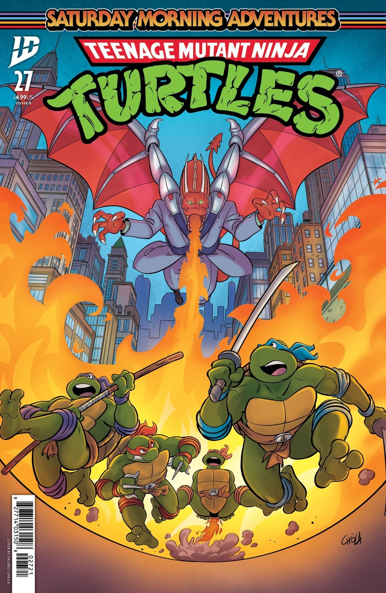 Tortugas Ninja Adolescentes Mutantes: Aventuras de los Sábados por la Mañana #27 Variante B (Chiola)