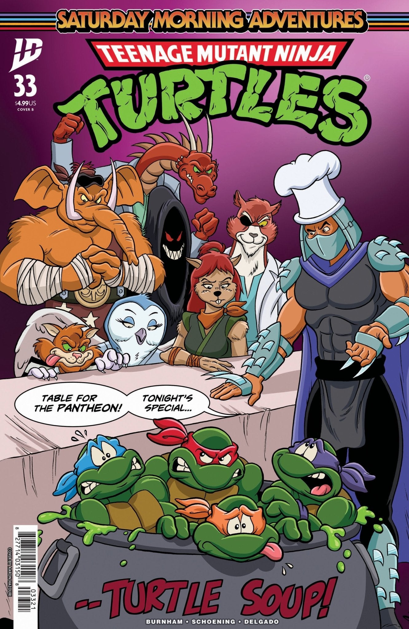 Teenage Mutant Ninja Turtles: Saturday Morning Adventures 33 Variant B (Hazouri) - Cadets Toys & Comics