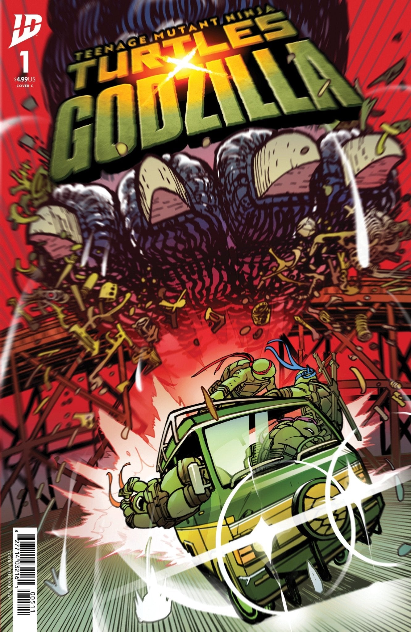 Tortugas Ninja Mutantes Adolescentes X Godzilla #1 Variante C (Rivas)