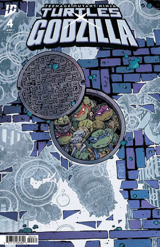 Teenage Mutant Ninja Turtles X Godzilla 4 Variant C (Corona) - Cadets Toys & Comics