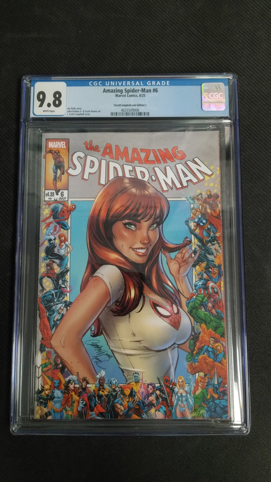 The Amazing Spider - Man 6 J Scott Campbell Varian C CGC 9.8 - Cadets Toys & Comics