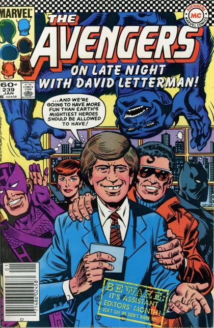 The Avengers, Vol. 1 #239B - Late Night Of The Super-Stars!/Mike Carlin's Page O' Avengers Stuff