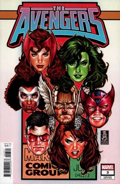 Los Vengadores, Vol. 9 #3B (Variante de caja de esquina de Mark Brooks)