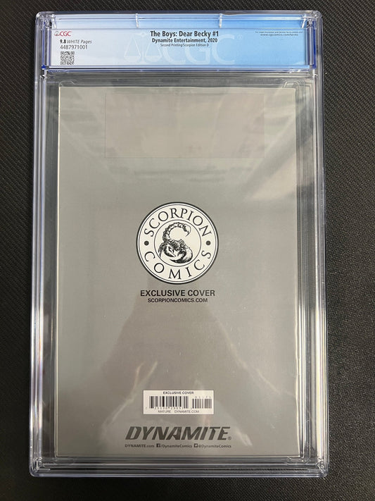 The Boys: Dear Becky 1 2nd Printing Carla Cohen Exclusive Gold Variant (Ltd. 1000) - CGC 9.8 - Cadets Toys & Comics