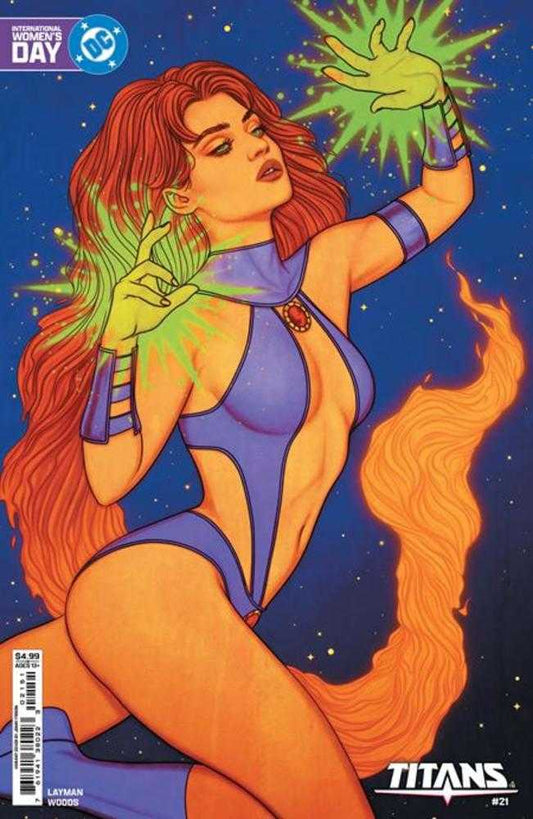 Titans 21 Cover E Jenny Frison International Womens Day Starfire Card Stock Variant - Cadets Toys & Comics