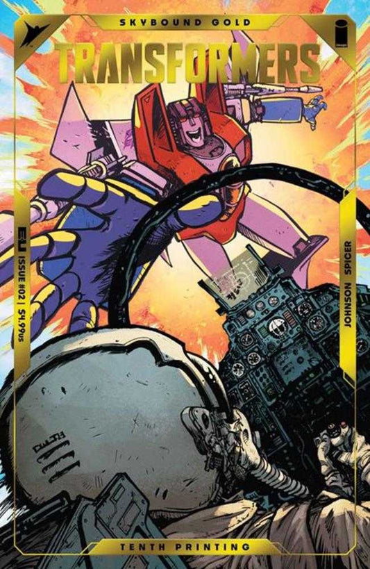 Transformers 2 10 Th Printing Cover A Daniel Warren Johnson & Mike Spicer Emboss & Gold Foil - Cadets Toys & Comics