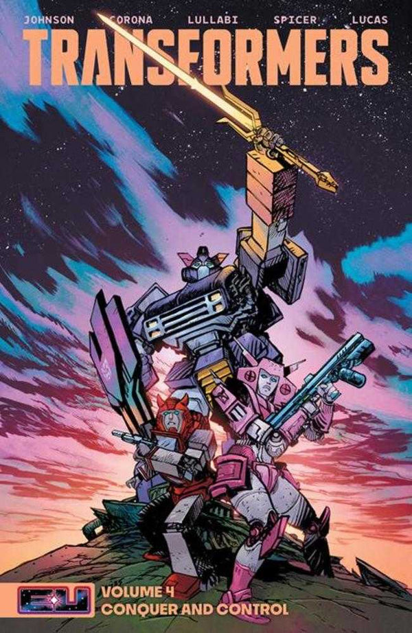 Transformers TPB Volumen 04 Conquista y Control Exclusivo para Mercado Directo Portada de Espada de Daniel Warren Johnson y Mike Spicer