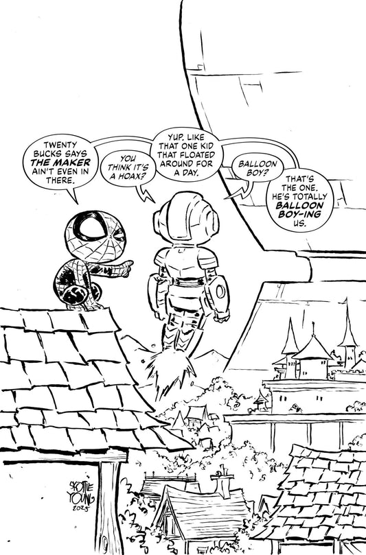 Ultimate Endgame 1 Skottie Young Black And White Full Art Variant - Cadets Toys & Comics