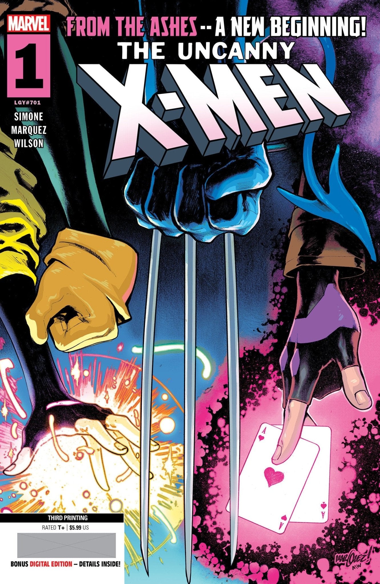 Uncanny X - Men 1 David Marquez 3RD Printing Variant - Cadets Toys & Comics
