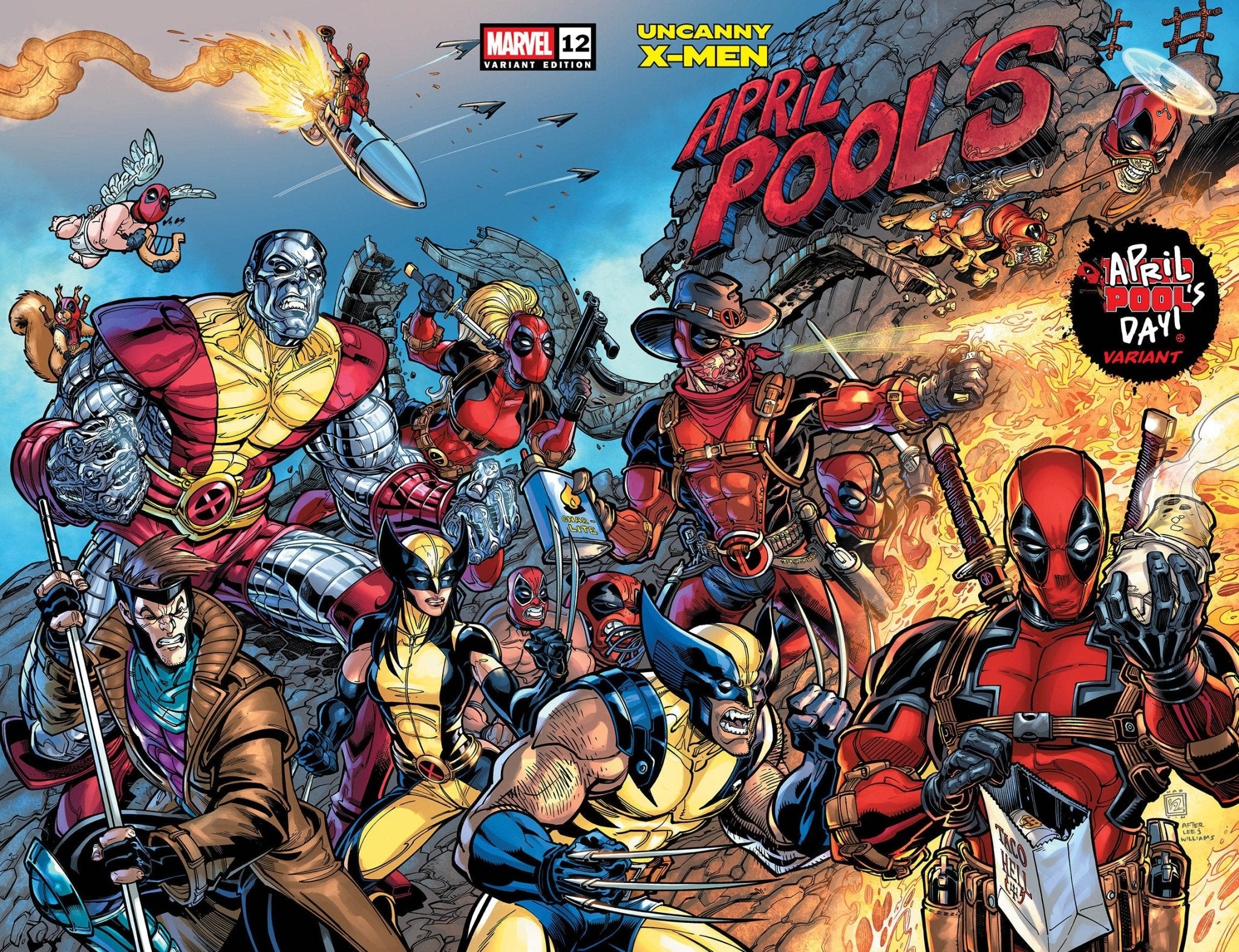Uncanny X - Men 12 Chad Hardin April Pool'S Day Wraparound Variant - Cadets Toys & Comics