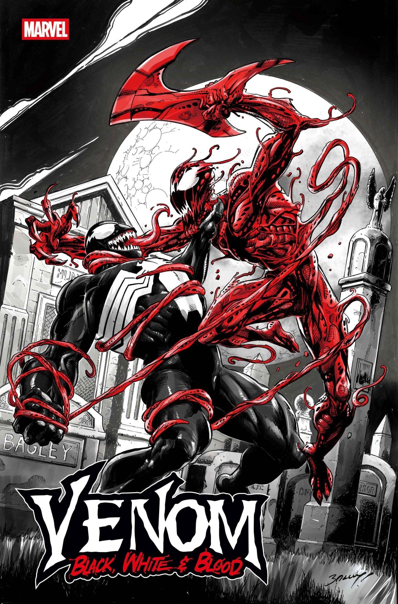 Venom: Negro, Blanco y Sangre #1 Variante de Mark Bagley