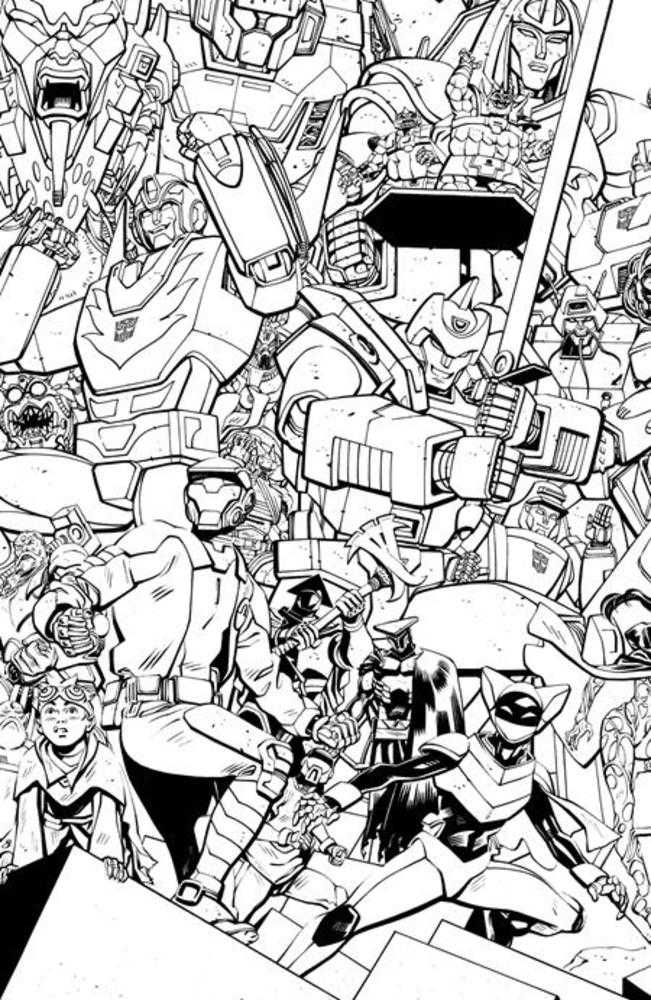 Void Rivals 31 Cover I Tom Reilly Energon Universe 3rd Anniversary Black & White Variant - Cadets Toys & Comics