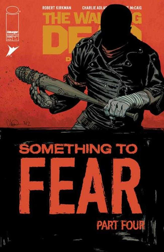 Comic book cover with a silhouetted figure holding a barbed wire baseball bat.