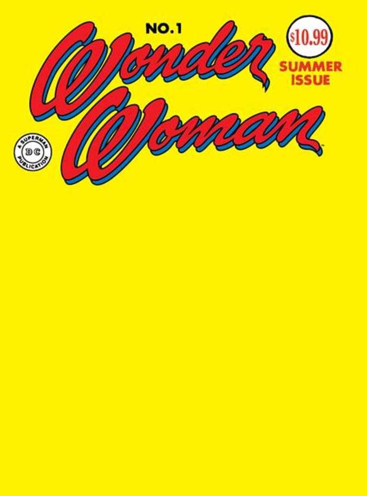 Wonder Woman 1 Facsimile Edition Cover B Blank Card Stock Variant (2026 Edition) - Cadets Toys & Comics