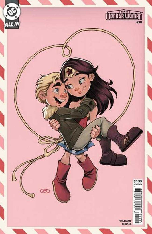 Wonder Woman 30 Cover E Chrissie Zullo Valentines Day Card Stock Variant - Cadets Toys & Comics