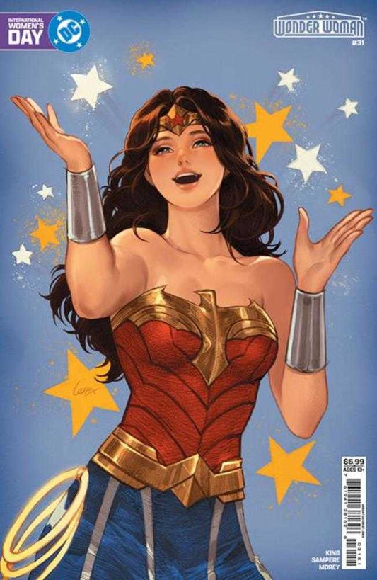 Wonder Woman 31 Cover E Lesley Leirix Li International Women’s Day Card Stock Variant - Cadets Toys & Comics