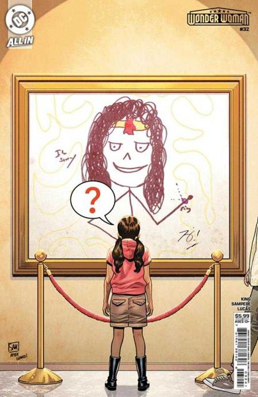 Wonder Woman 32 Cover D Daniel Sampere & Tom King April Fools Card Stock Variant - Cadets Toys & Comics