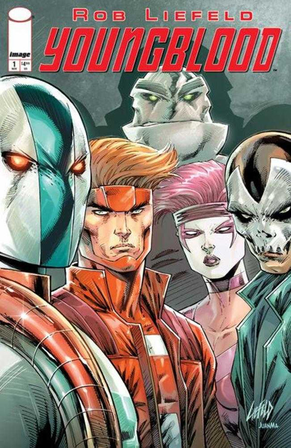 Youngblood #1 (2025) Portada A Rob Liefeld. Tarjeta coleccionable en bolsa de polietileno.