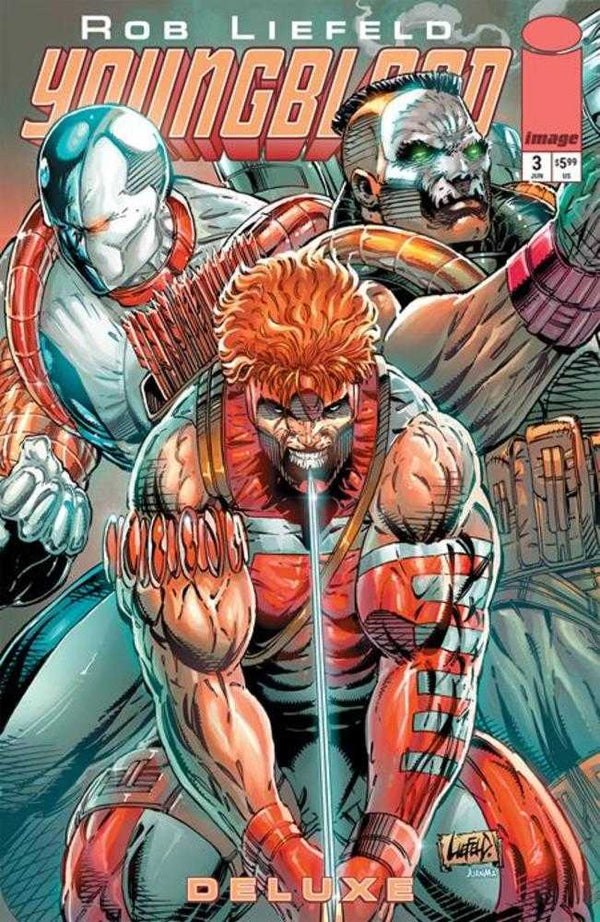 Youngblood Deluxe #3 Portada B Variante de lámina de Rob Liefeld