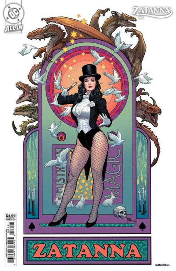 Zatanna #6 (de 6) Portada B Frank Cho Variante en cartulina